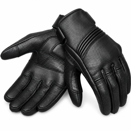 Leather Biker Gloves